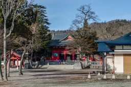 Shrine on lake Onuma