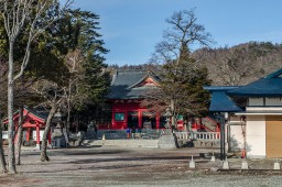 Shrine on lake Onuma